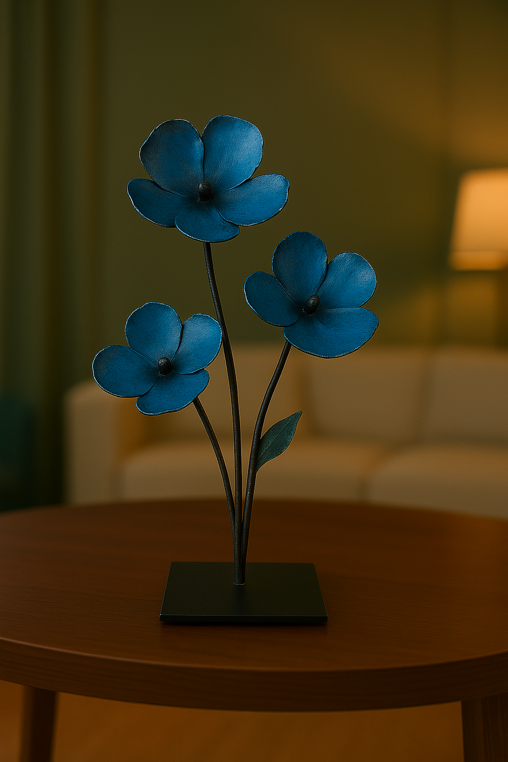 Sculpture florale triple